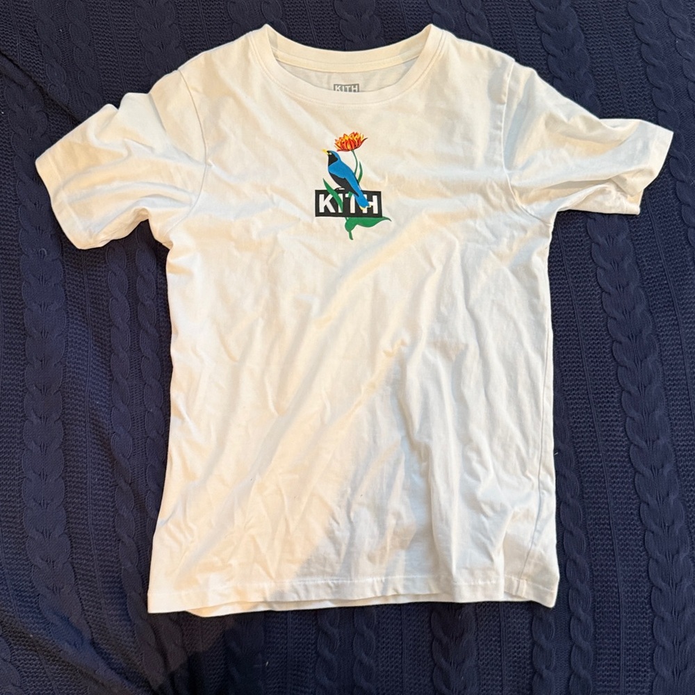 Kith White Tee with Floral Graphic
